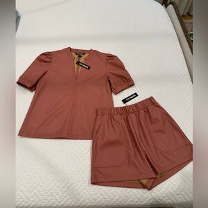 Women’s Leather 2 piece Set